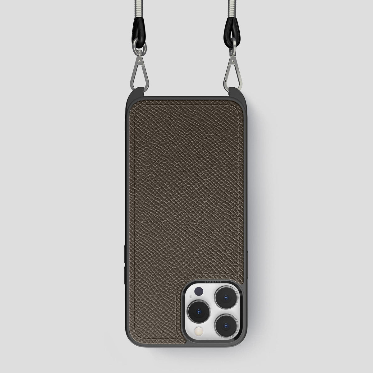 Taupe iPhone 15 Pro Crossbody Sport Case Epsom-Calf -1 | Taupe