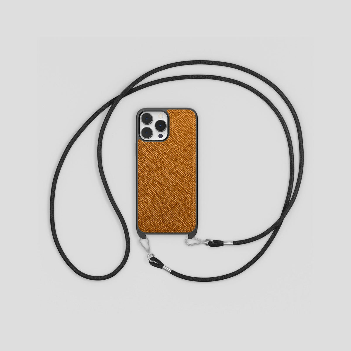 Whiskey iPhone 15 Pro Crossbody Sport Case Epsom-Calf -6 | Whiskey
