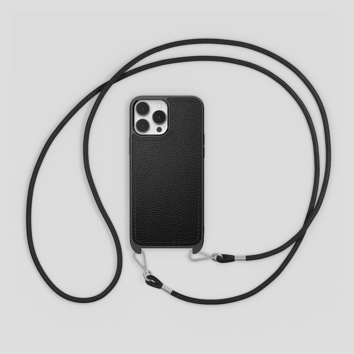 Black iPhone 15 Pro Max Crossbody Sport Case Calf -8 | Black