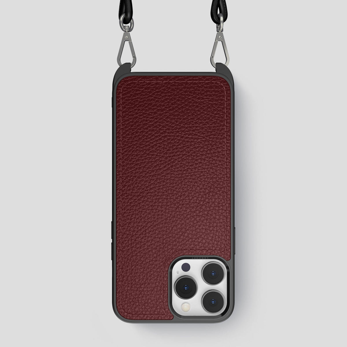 Bordeaux iPhone 15 Pro Max Crossbody Sport Case Calf -1 | Bordeaux