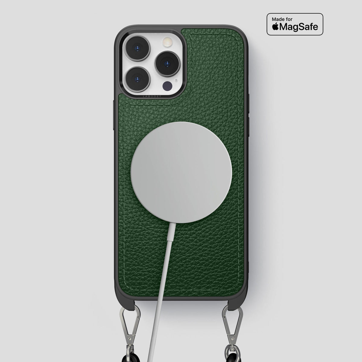 Dark Green iPhone 15 Pro Max Crossbody Sport Case Calf -5 | Dark-Green