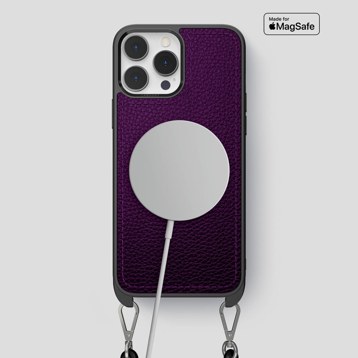 Violet iPhone 15 Pro Max Crossbody Sport Case Calf -5 | Violet
