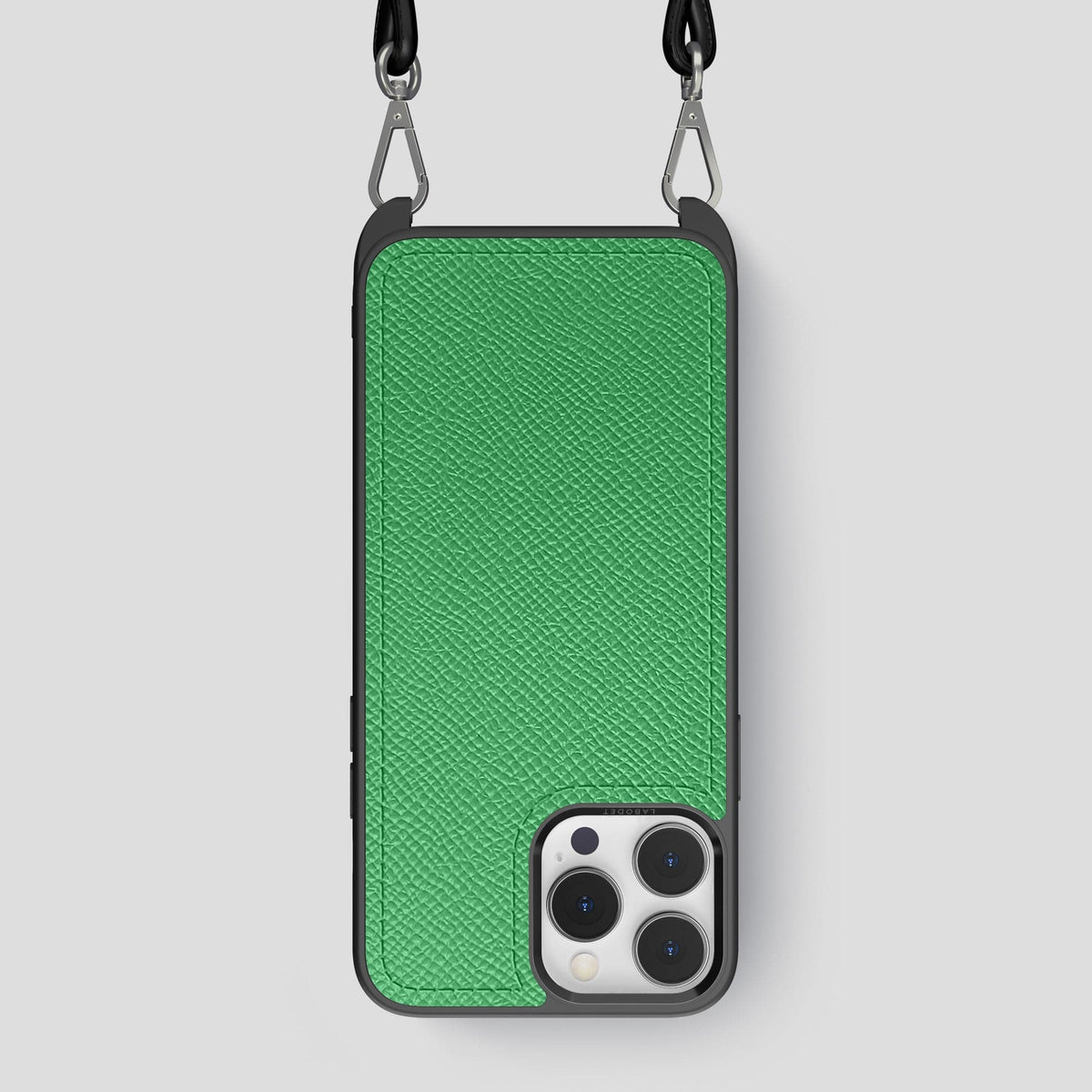 Grass-Green iPhone 15 Pro Max Crossbody Sport Case Epsom-Calf -1 | Grass-Green