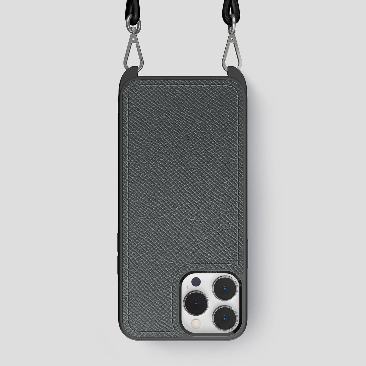 Grey iPhone 15 Pro Max Crossbody Sport Case Epsom-Calf -1 | Grey