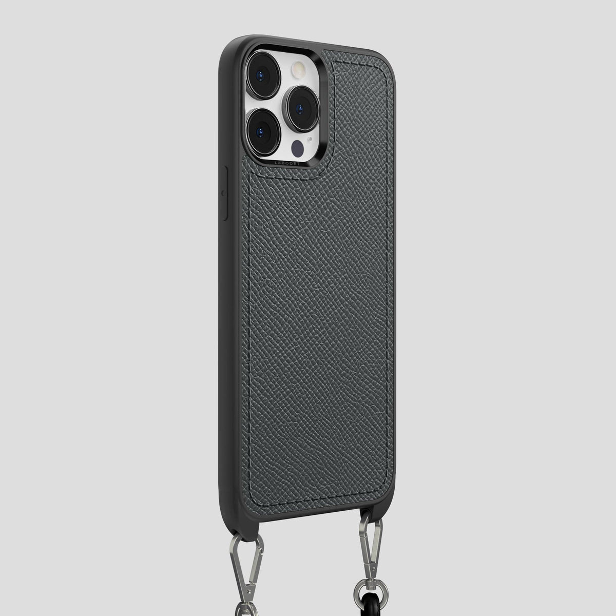 Grey iPhone 15 Pro Max Crossbody Sport Case Epsom-Calf -2 | Grey