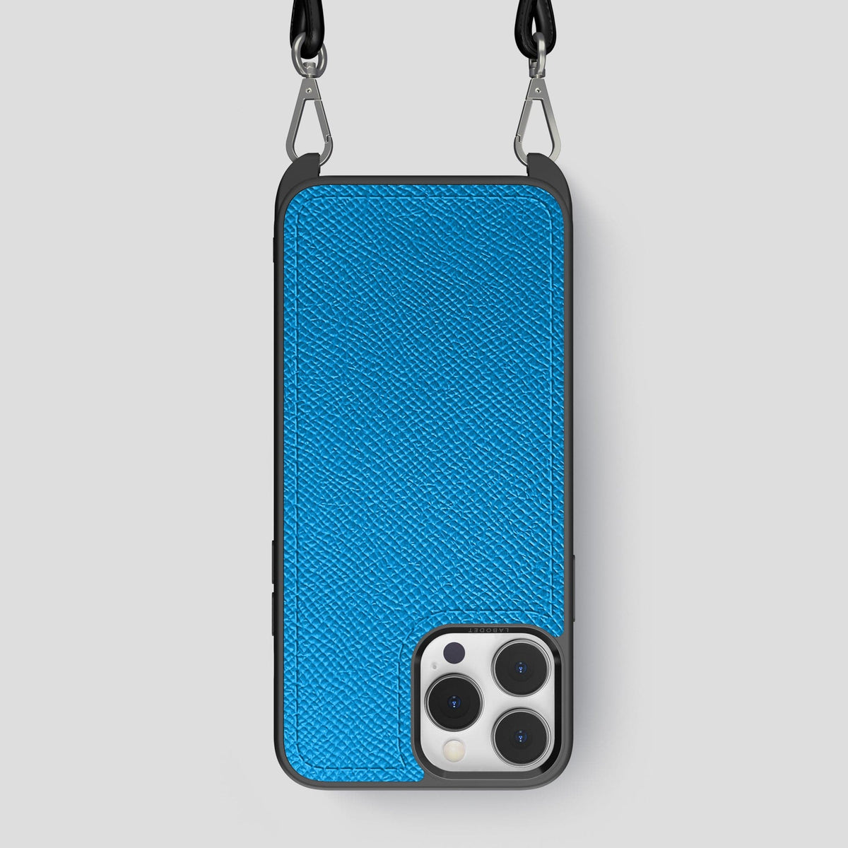 Sky-Blue iPhone 15 Pro Max Crossbody Sport Case Epsom-Calf -1 | Sky-Blue