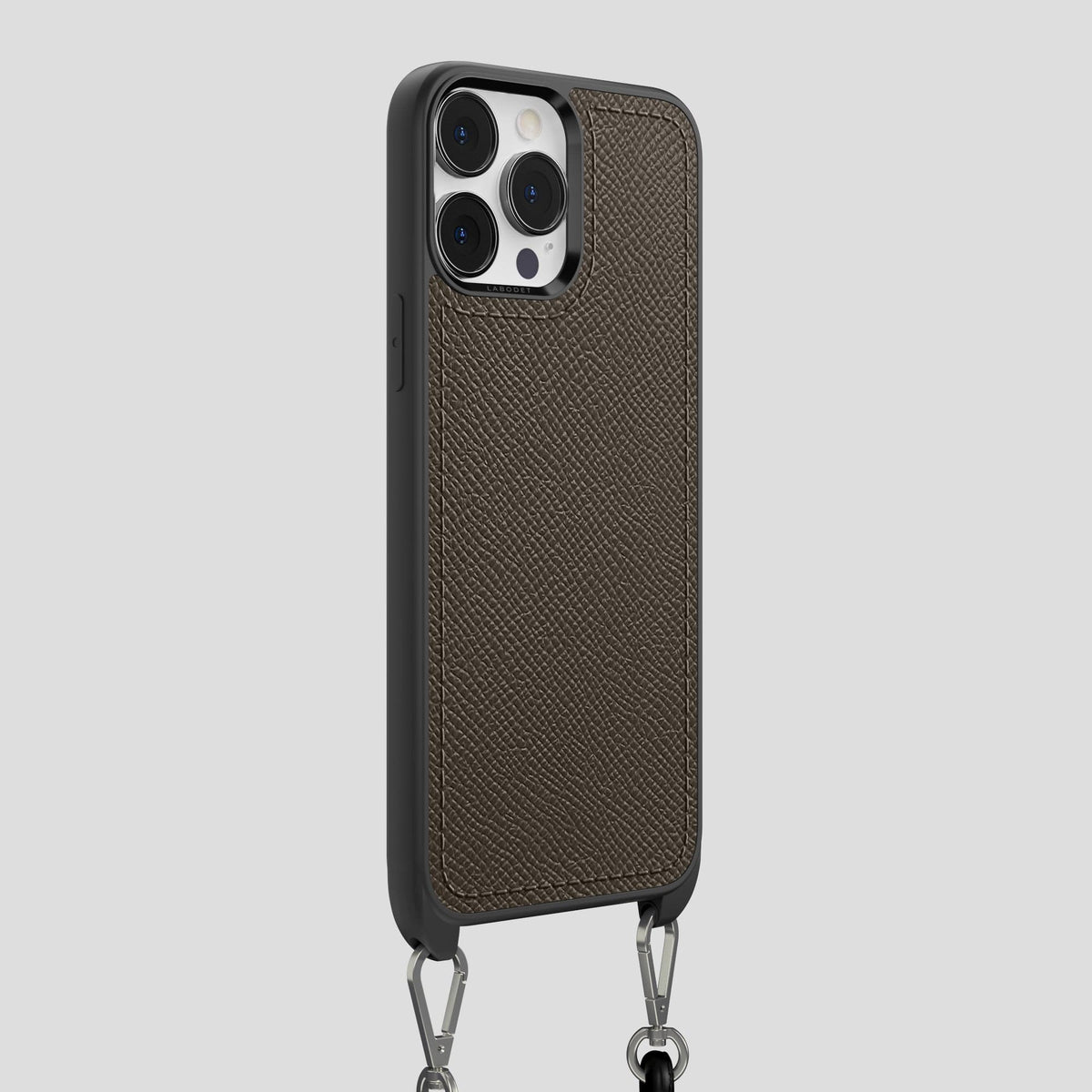 Taupe iPhone 15 Pro Max Crossbody Sport Case Epsom-Calf -2 | Taupe