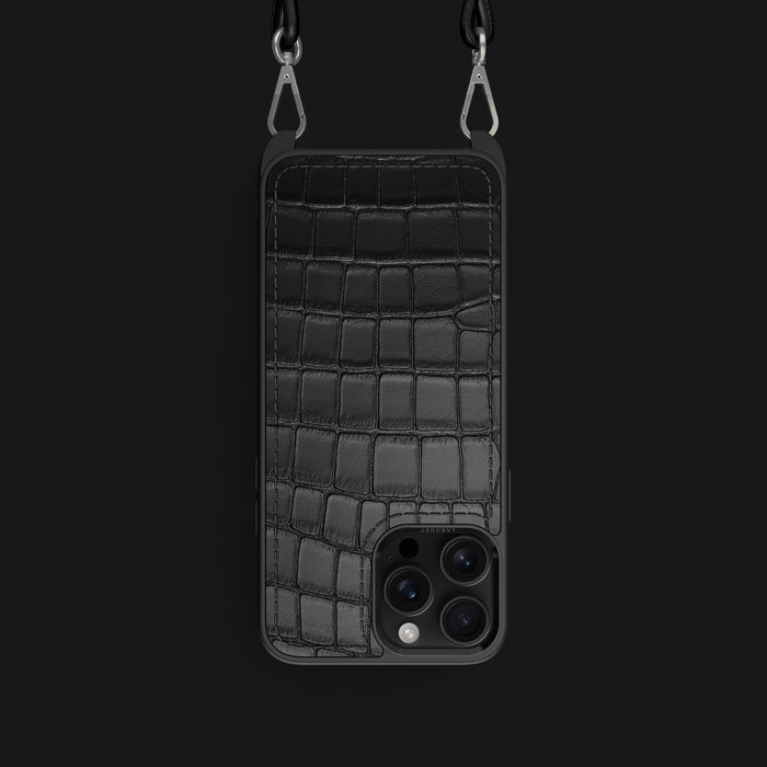 Edition-Black iPhone 16 Pro Crossbody Sport Alligator -1 | Edition-Black