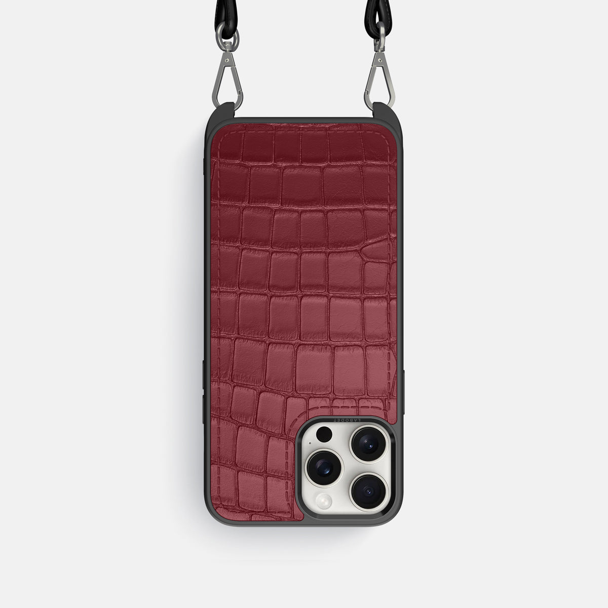 Burgundy iPhone 16 Pro Crossbody Sport Alligator -1 | Burgundy