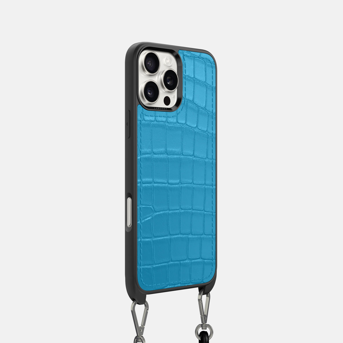 Curaçao-Blue iPhone 16 Pro Crossbody Sport Alligator -2 | Curaçao-Blue