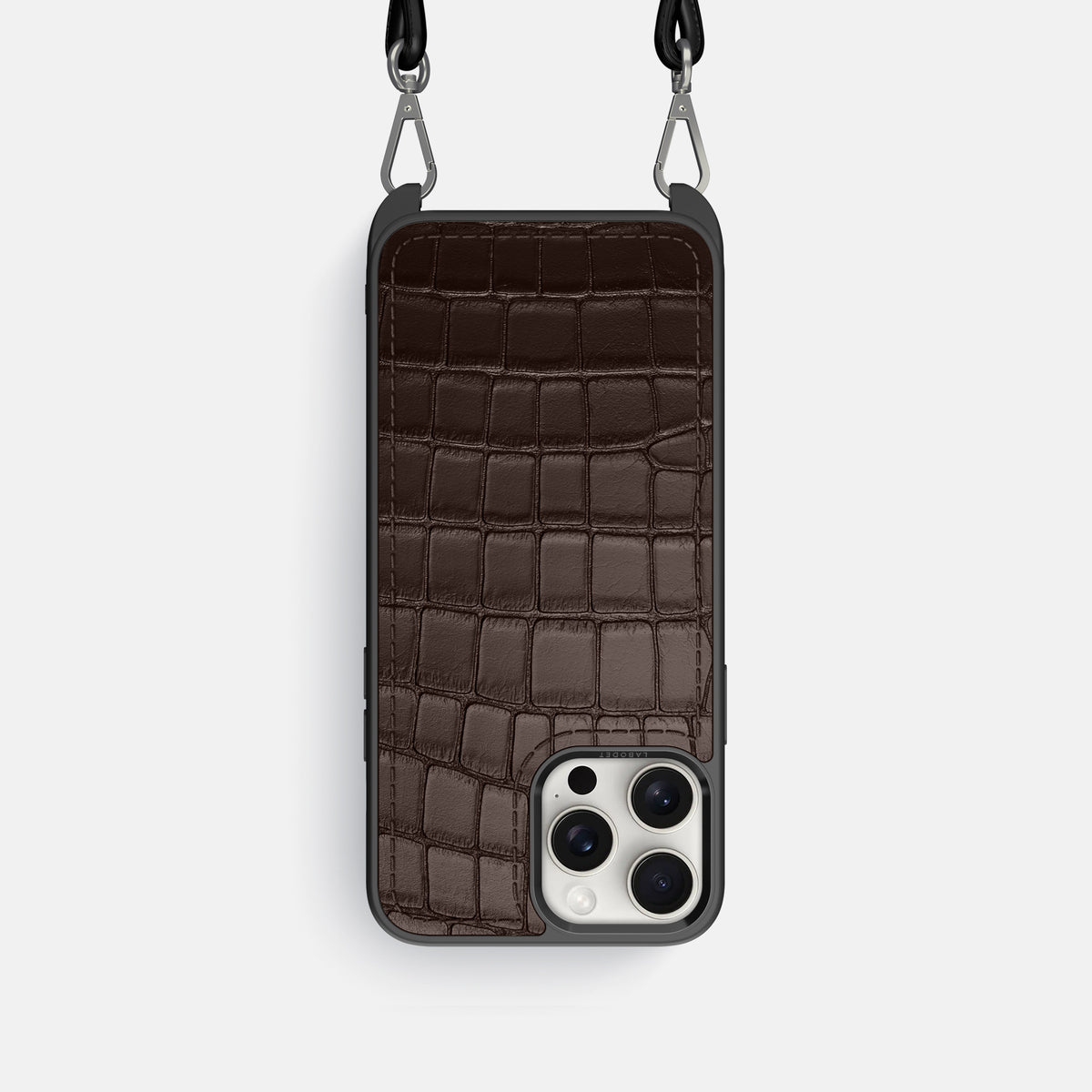 Dark Brown iPhone 16 Pro Crossbody Sport Alligator -1 | Dark-Brown