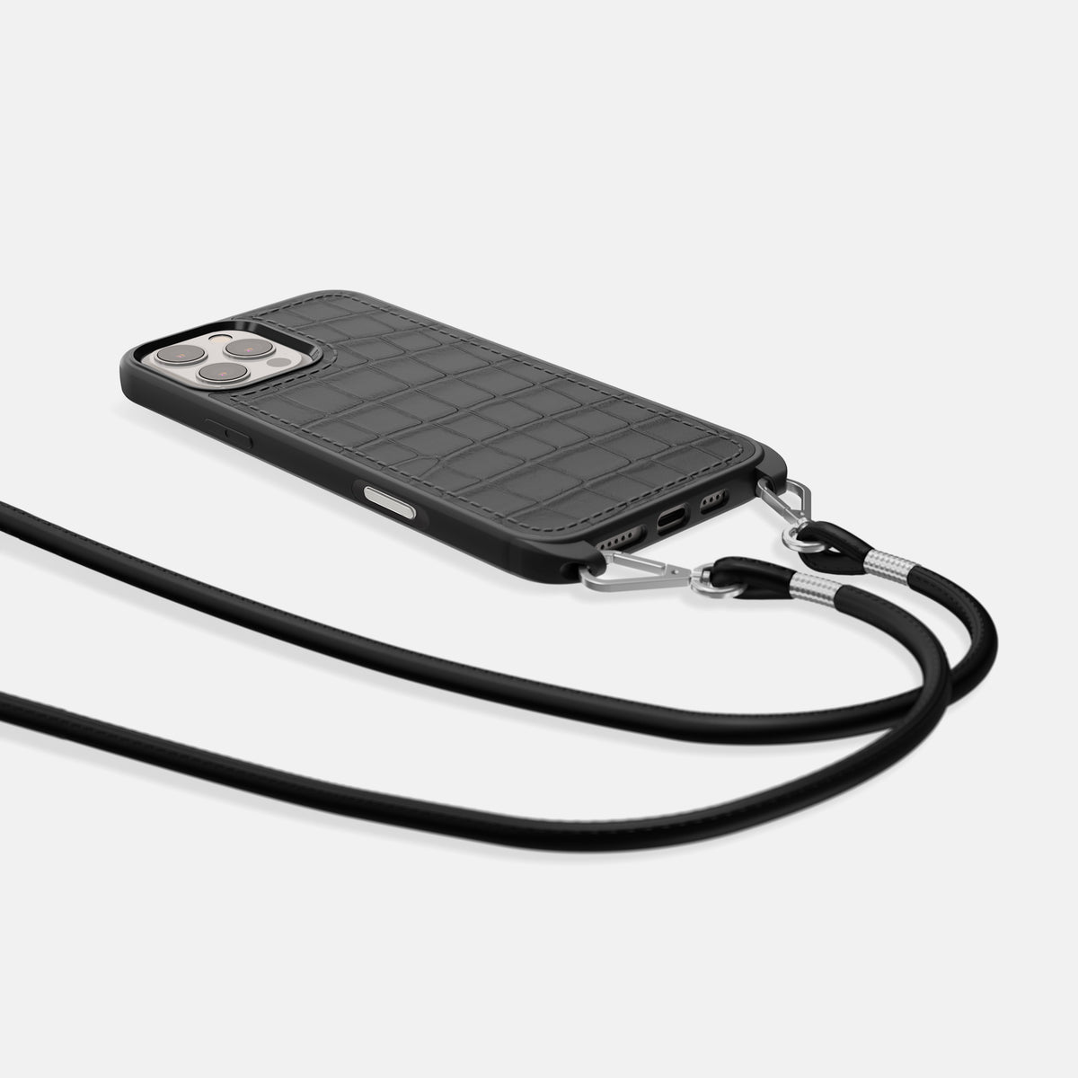 Grey iPhone 16 Pro Crossbody Sport Alligator -5 | Grey