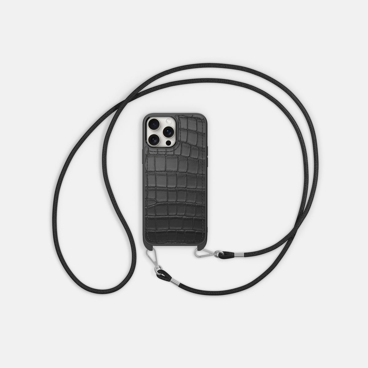 Grey iPhone 16 Pro Crossbody Sport Alligator -6 | Grey