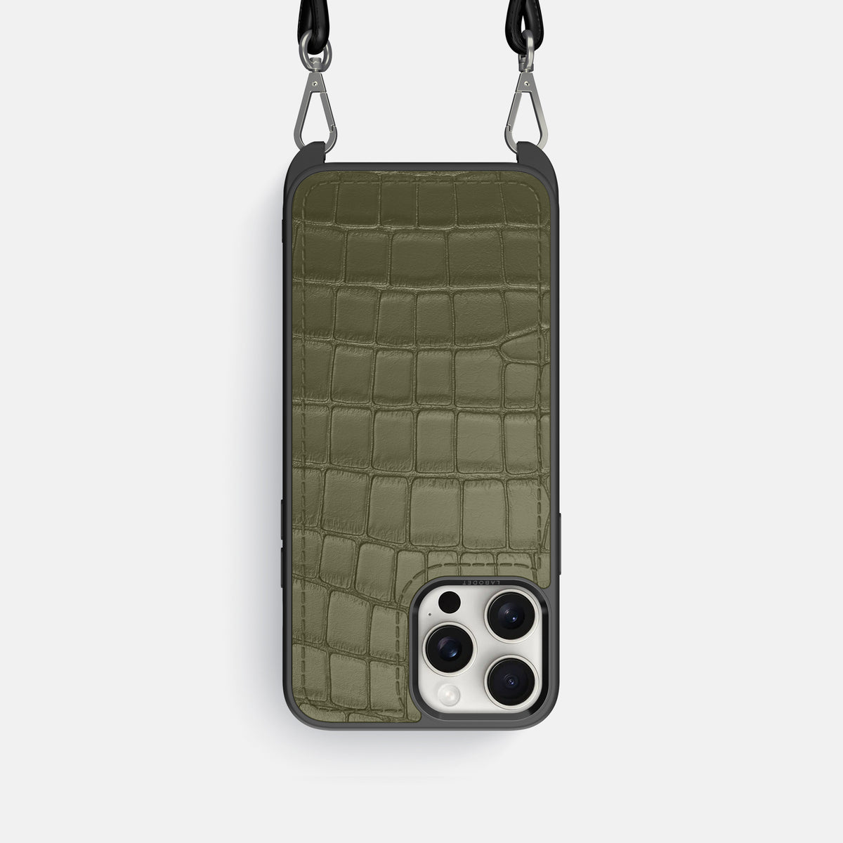 Kaki-Green iPhone 16 Pro Crossbody Sport Alligator -1 | Kaki-Green