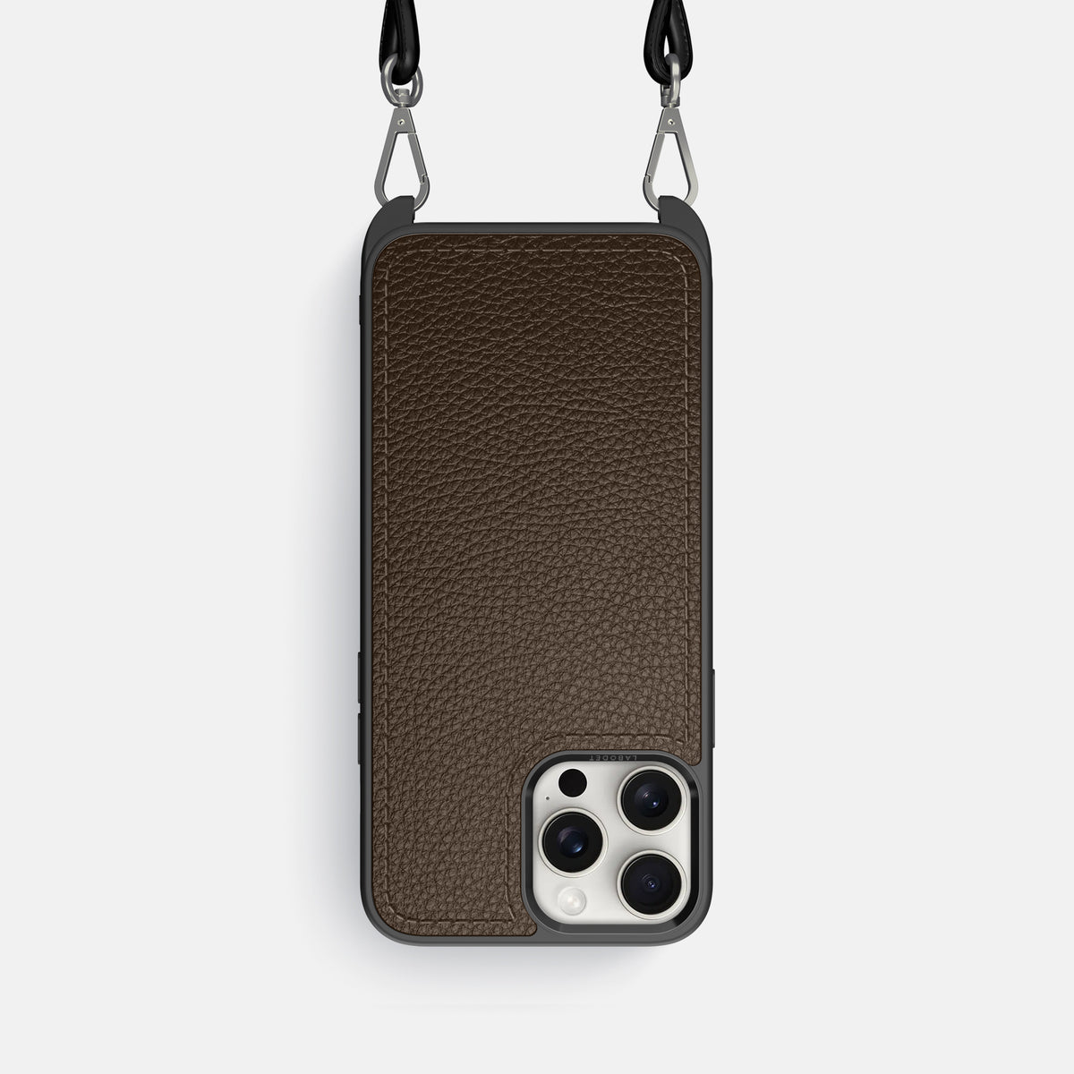 Dark Brown iPhone 16 Pro Crossbody Sport Case Calf -1 | Dark-Brown