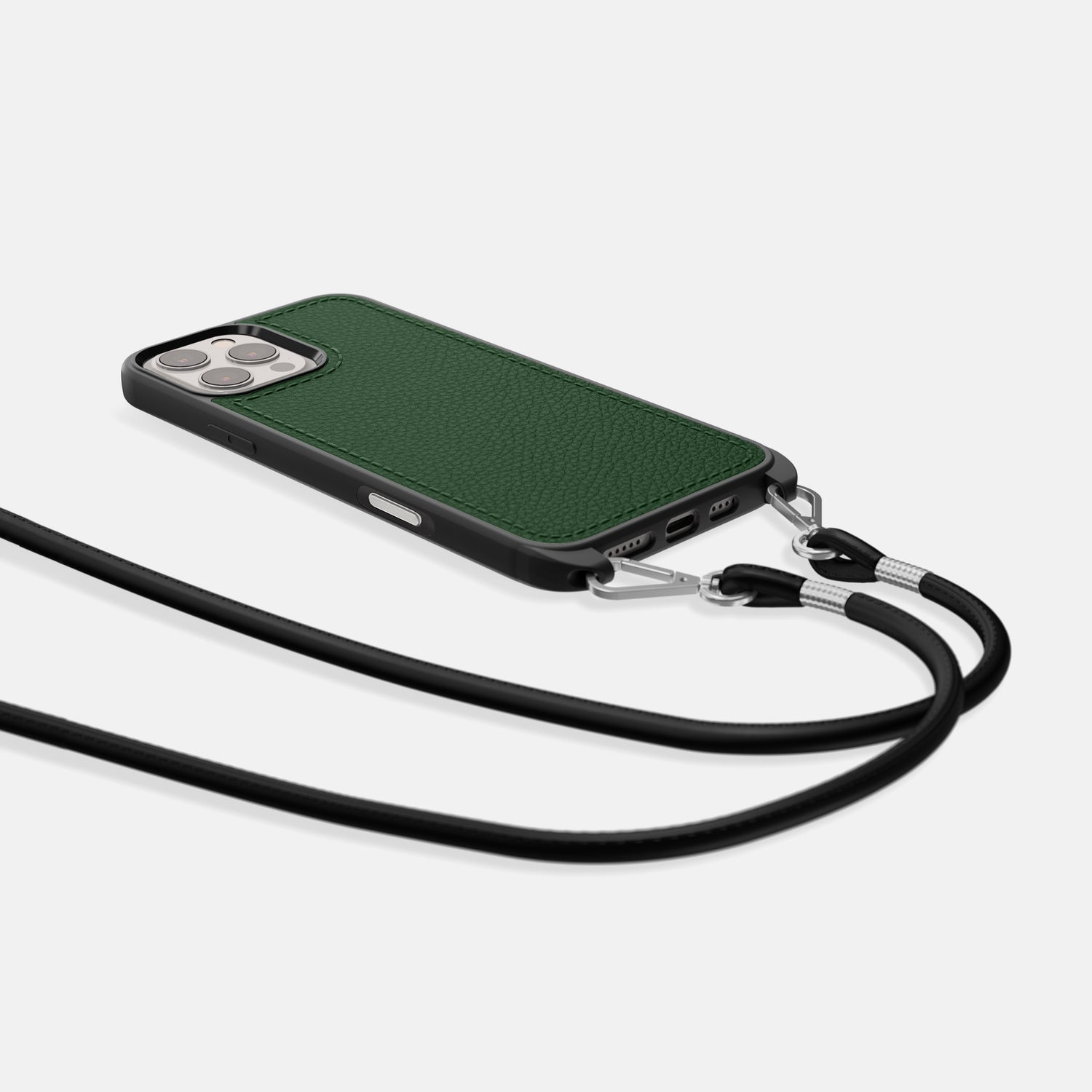Dark Green iPhone 16 Pro Crossbody Sport Case Calf -5 | Dark-Green