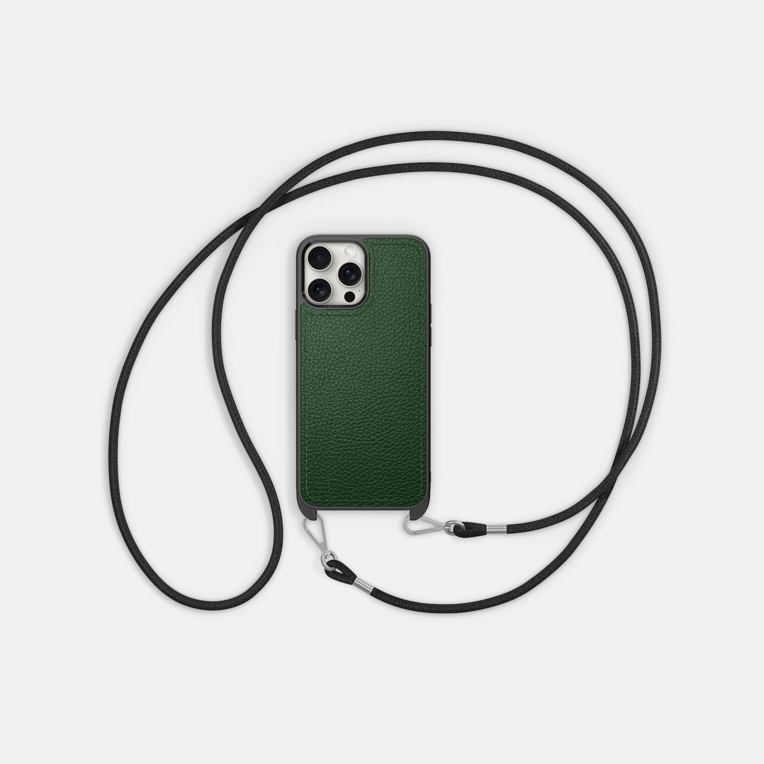 Dark Green iPhone 16 Pro Crossbody Sport Case Calf -6 | Dark-Green