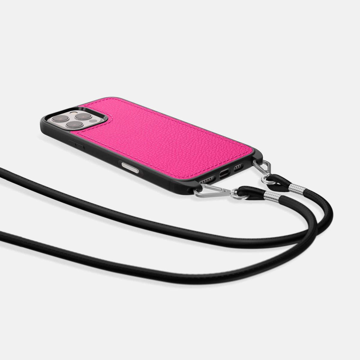 Magenta iPhone 16 Pro Crossbody Sport Case Calf -5 | Magenta