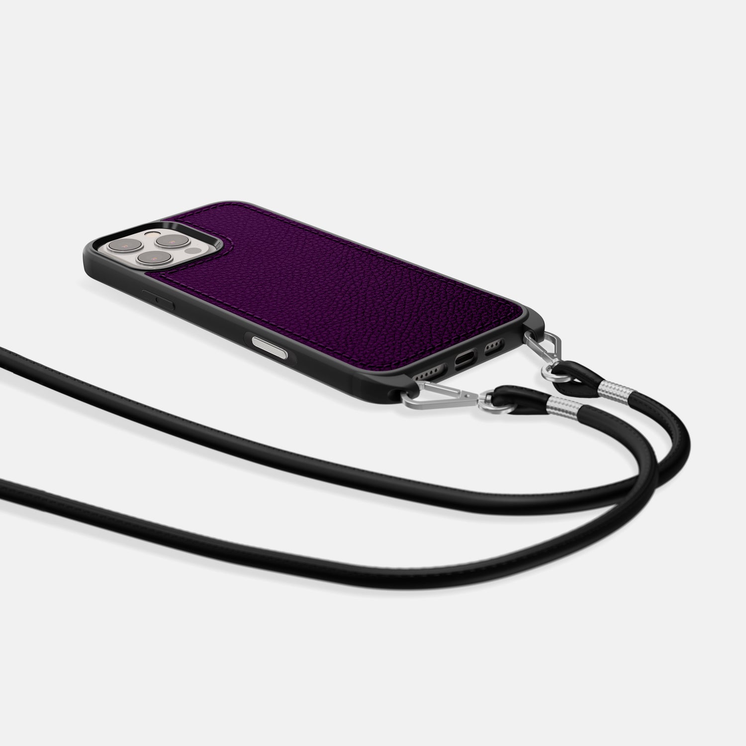 Violet iPhone 16 Pro Crossbody Sport Case Calf -5 | Violet