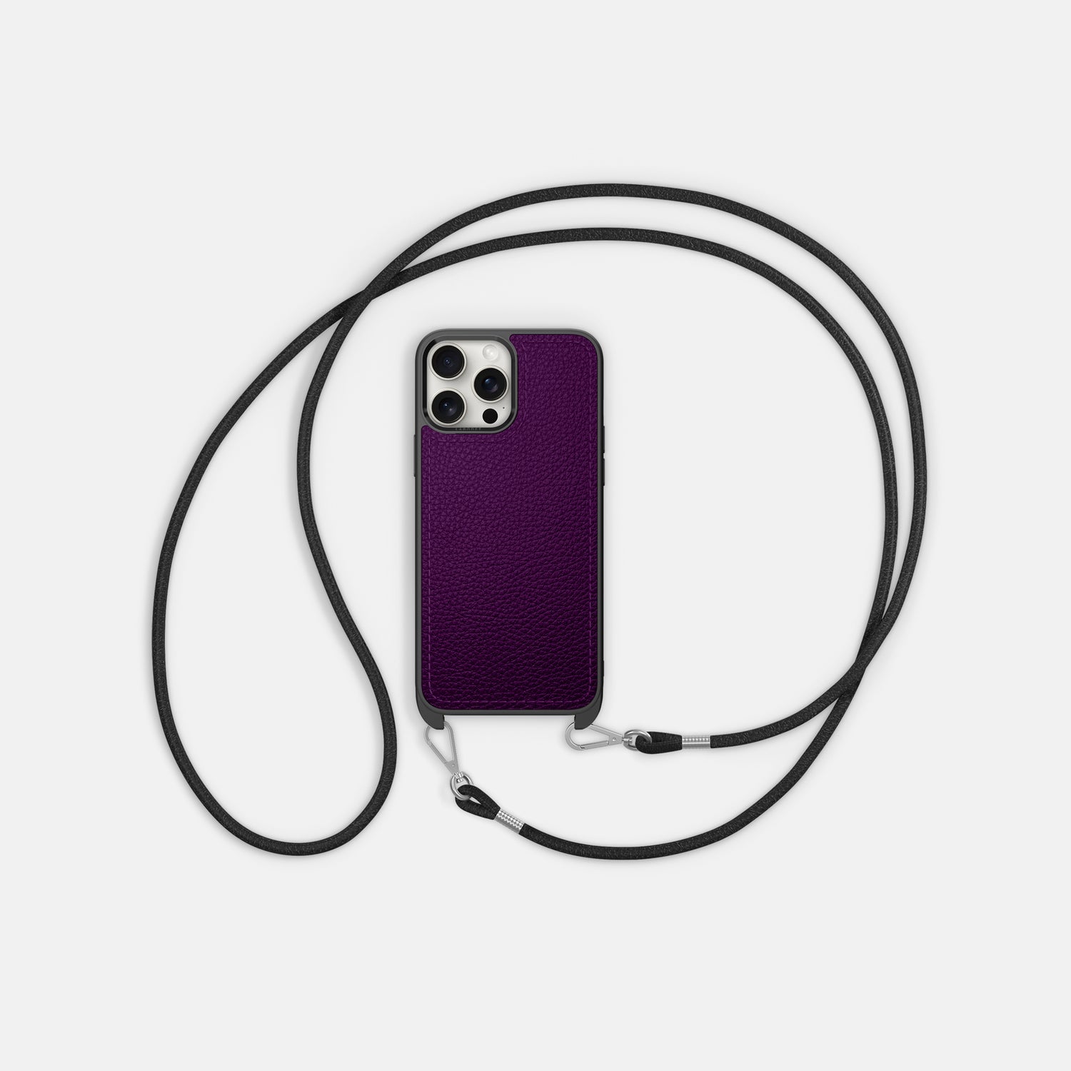 Violet iPhone 16 Pro Crossbody Sport Case Calf -6 | Violet