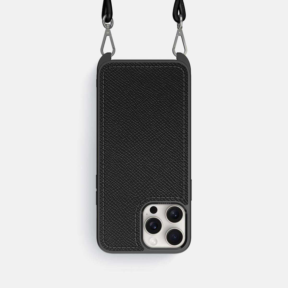 Black iPhone 16 Pro Crossbody Sport Case Epsom-Calf -1 | Black