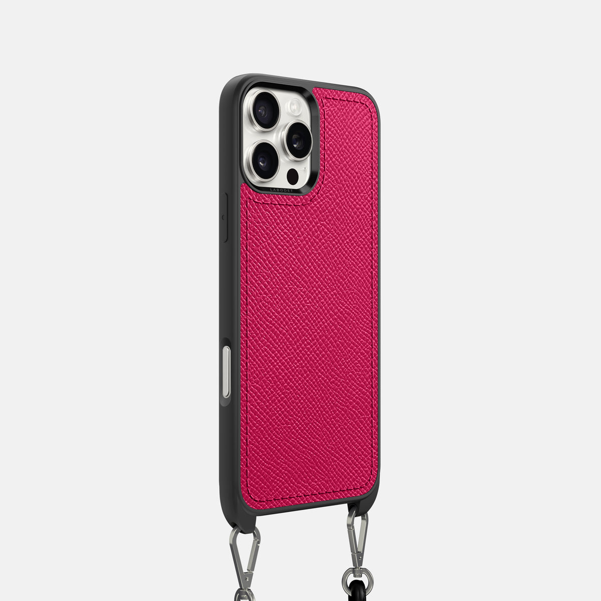 Fuchsia iPhone 16 Pro Crossbody Sport Case Epsom-Calf -2 | Fuchsia