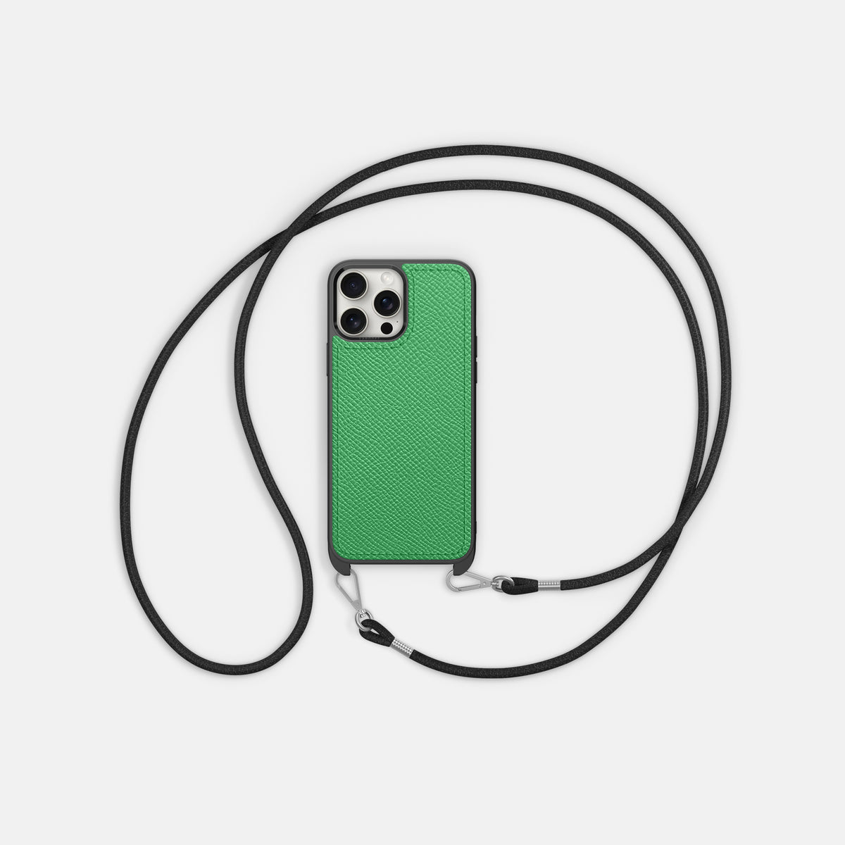 Grass-Green iPhone 16 Pro Crossbody Sport Case Epsom-Calf -6 | Grass-Green