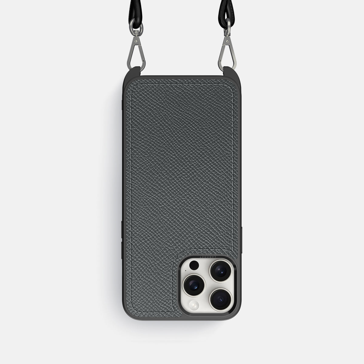 Grey iPhone 16 Pro Crossbody Sport Case Epsom-Calf -1 | Grey