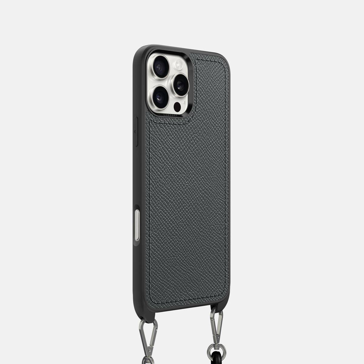 Grey iPhone 16 Pro Crossbody Sport Case Epsom-Calf -2 | Grey