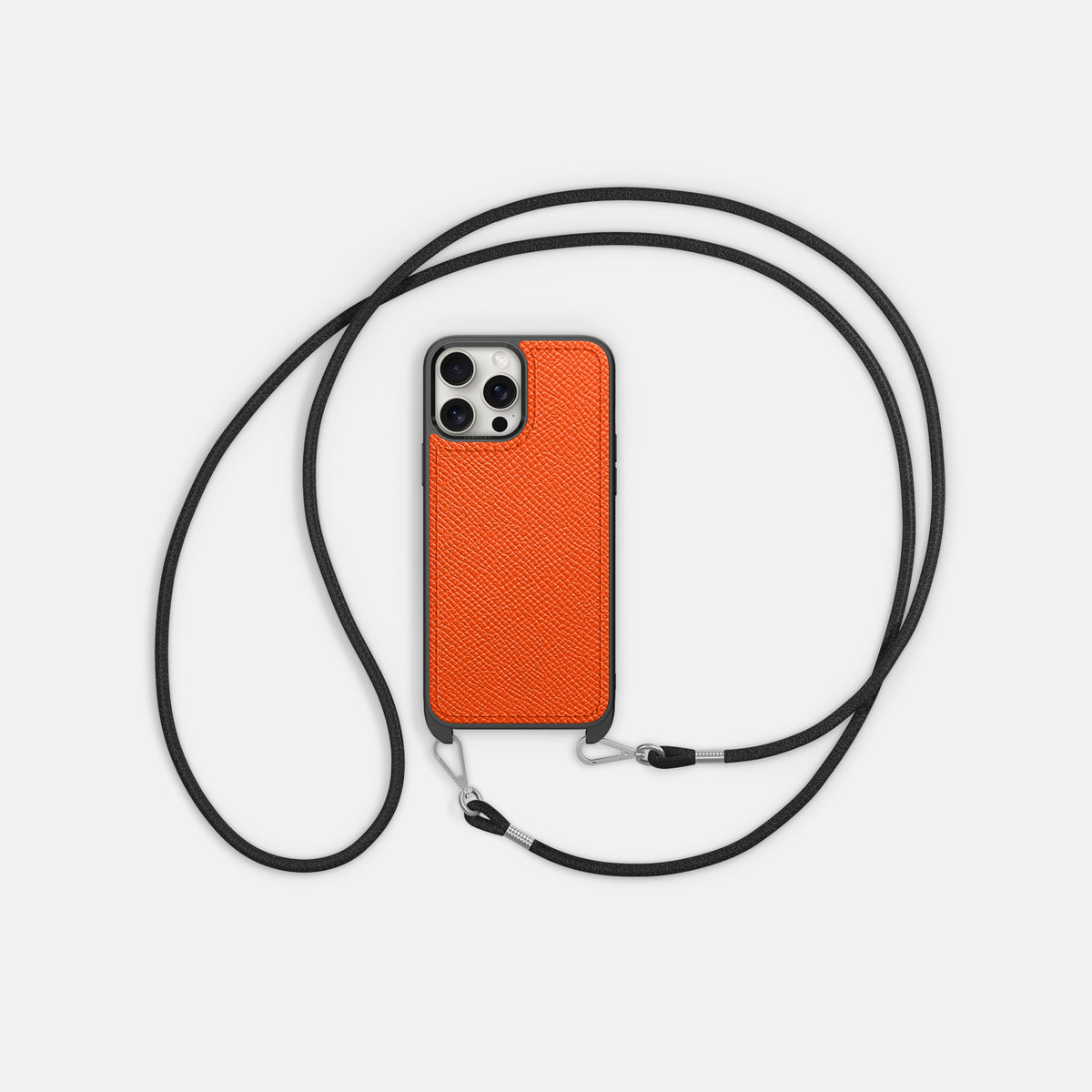 Orange iPhone 16 Pro Crossbody Sport Case Epsom-Calf -6 | Orange