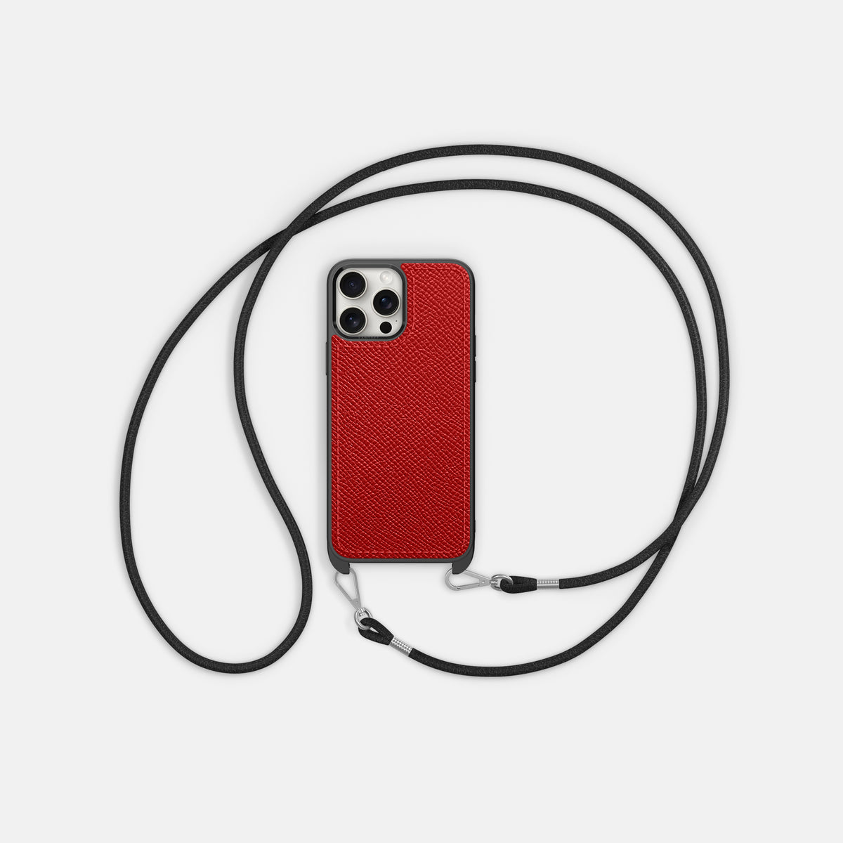 Red iPhone 16 Pro Crossbody Sport Case Epsom-Calf -6 | Red