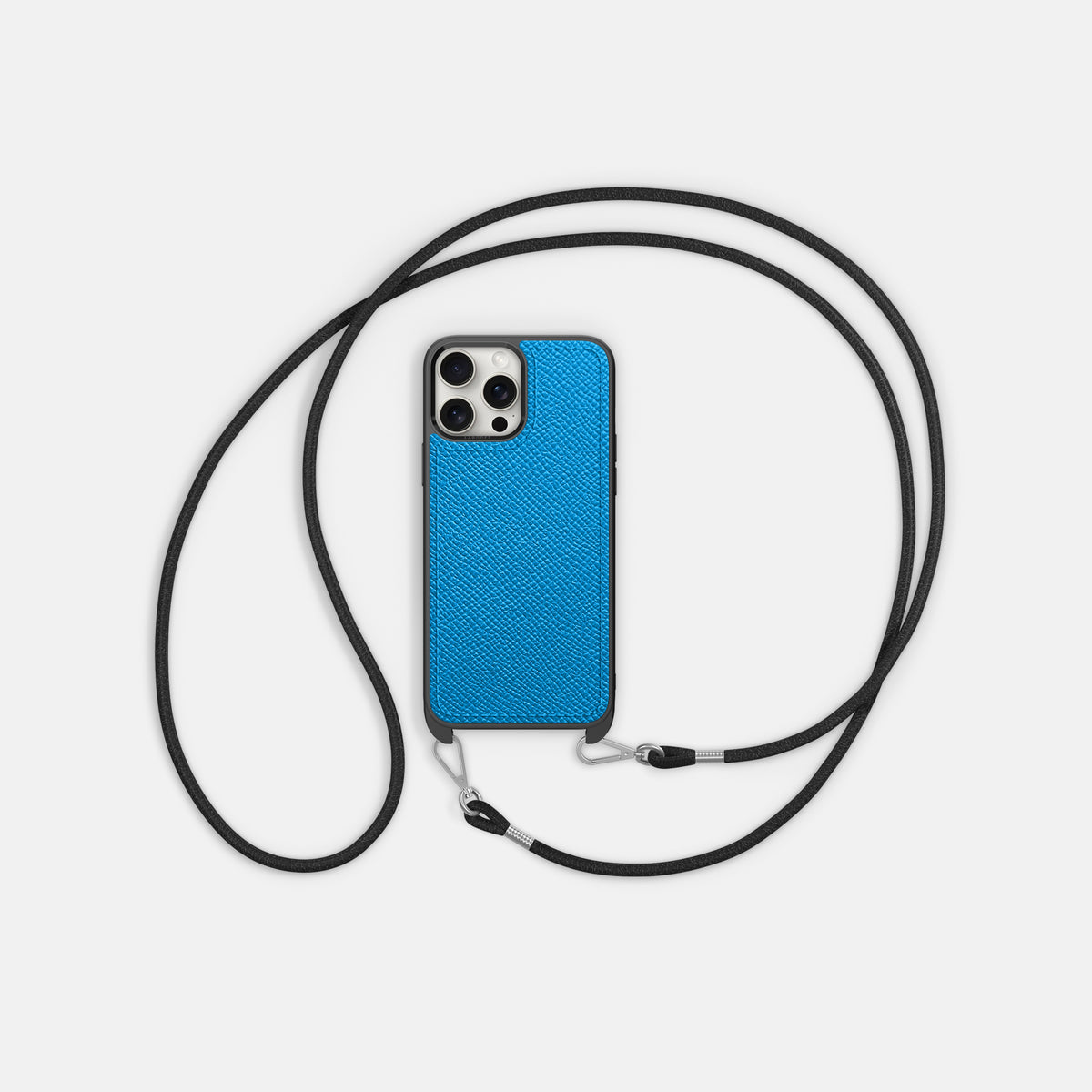 Sky-Blue iPhone 16 Pro Crossbody Sport Case Epsom-Calf -6 | Sky-Blue