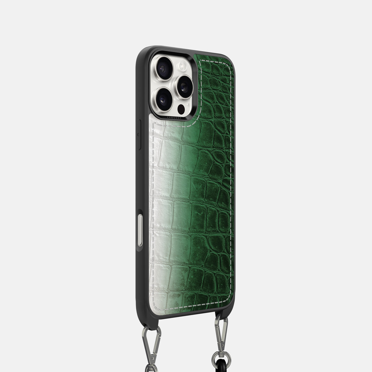 Green iPhone 16 Pro Crossbody Sport Case Himalayan Crocodile -2 | Green