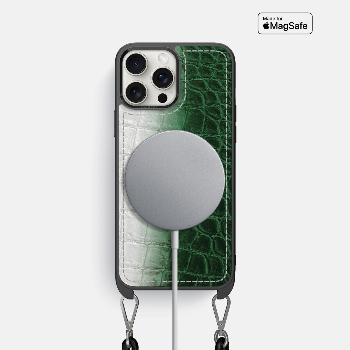 Green iPhone 16 Pro Crossbody Sport Case Himalayan Crocodile -5 | Green
