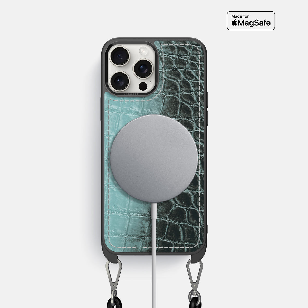 Light-Mint iPhone 16 Pro Crossbody Sport Case Himalayan Crocodile -5 | Light-Mint