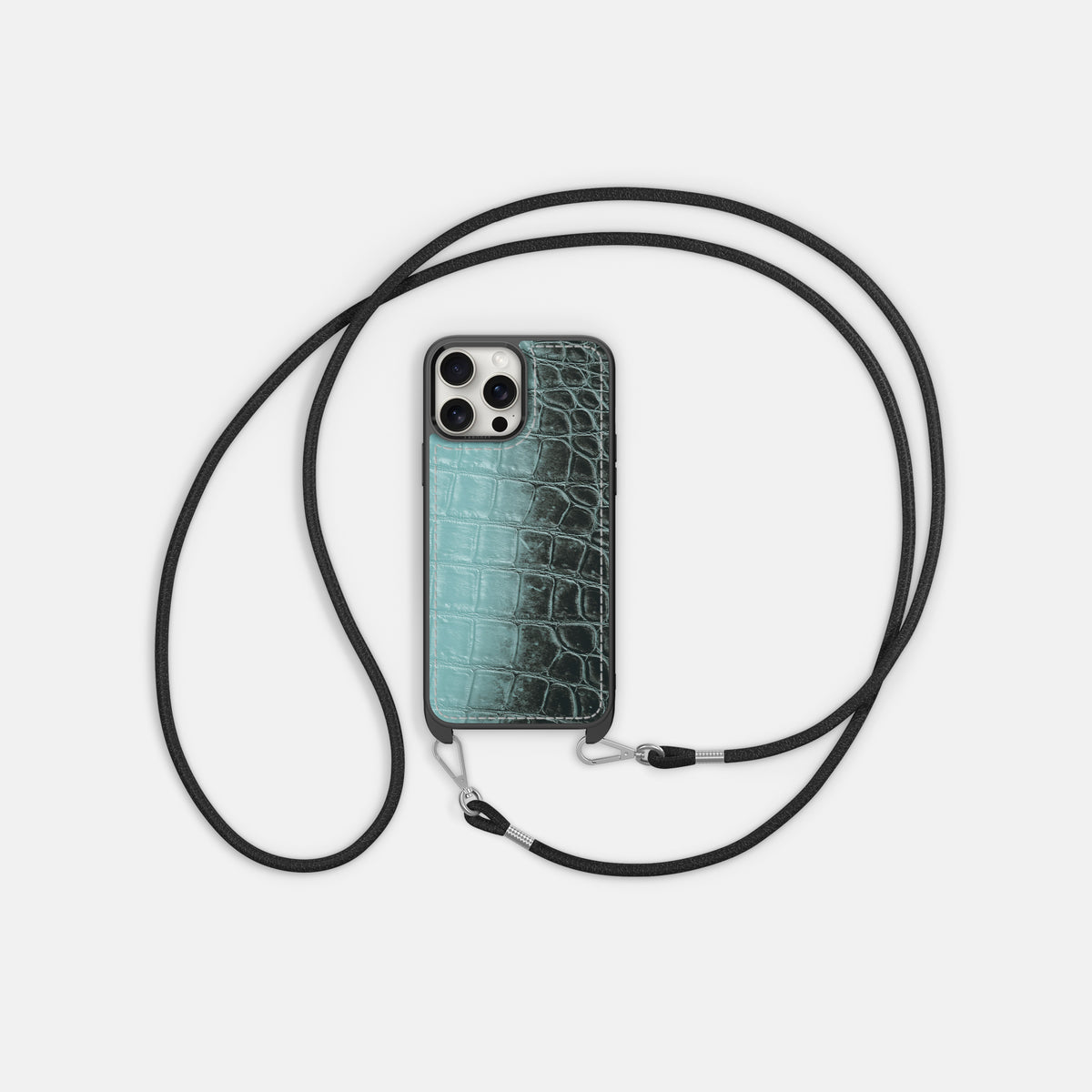 Light-Mint iPhone 16 Pro Crossbody Sport Case Himalayan Crocodile -6 | Light-Mint