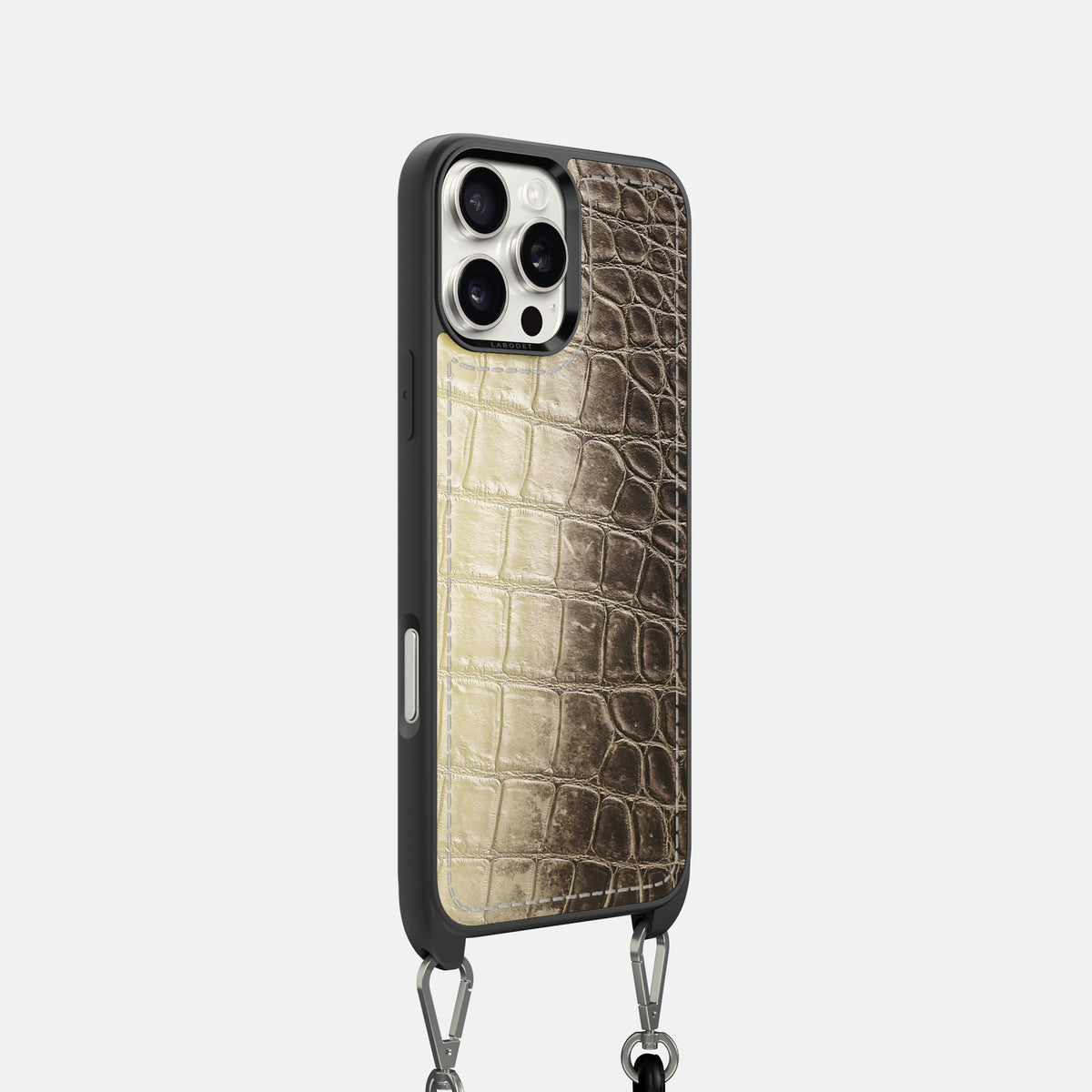 Natural iPhone 16 Pro Crossbody Sport Case Himalayan Crocodile -2 | Natural