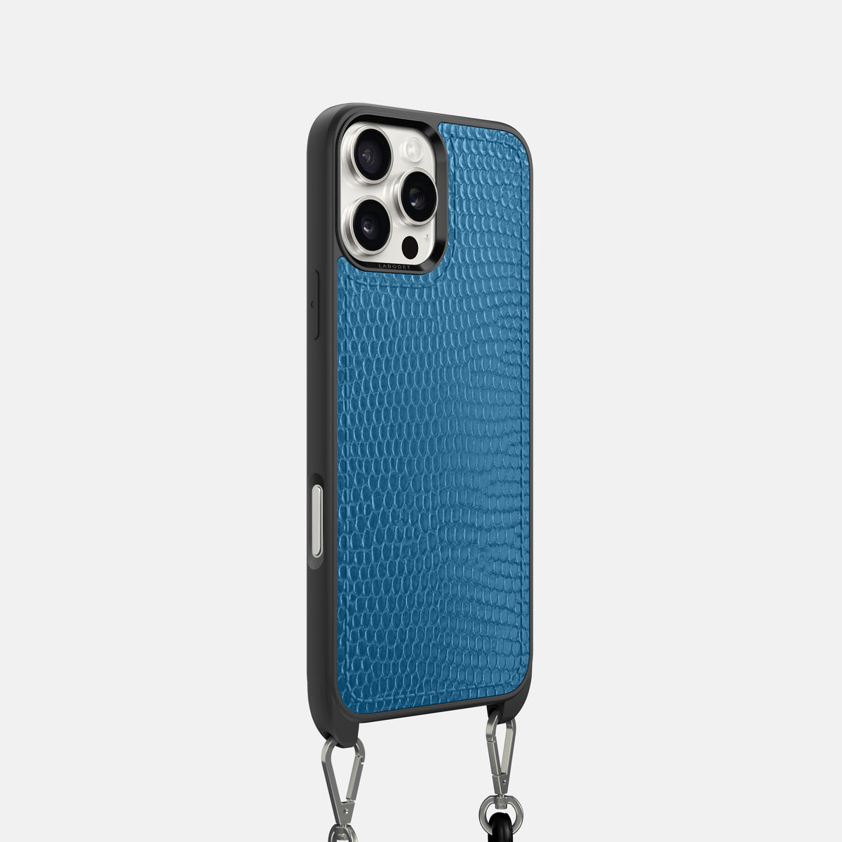 Blue iPhone 16 Pro Crossbody Sport Case Lizard -2 | Blue