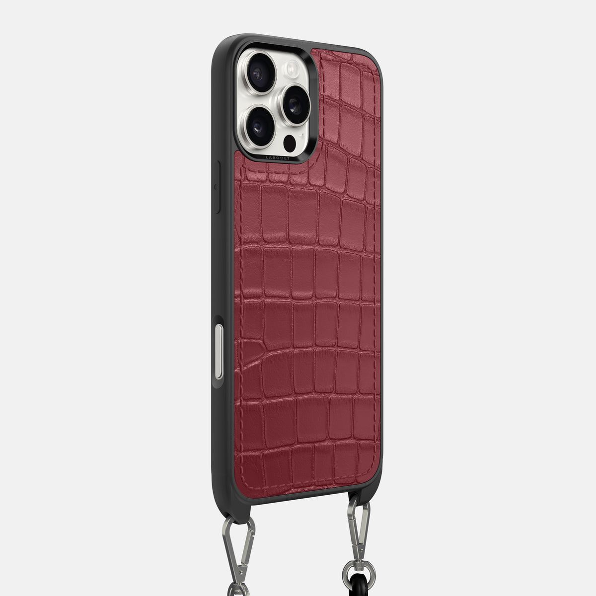 Burgundy iPhone 16 Pro Max Crossbody Sport Alligator -2 | Burgundy