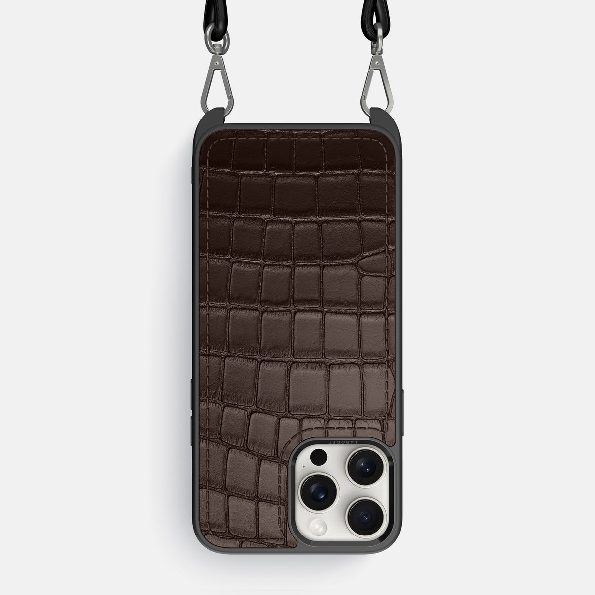 Dark Brown iPhone 16 Pro Max Crossbody Sport Alligator -1 | Dark-Brown
