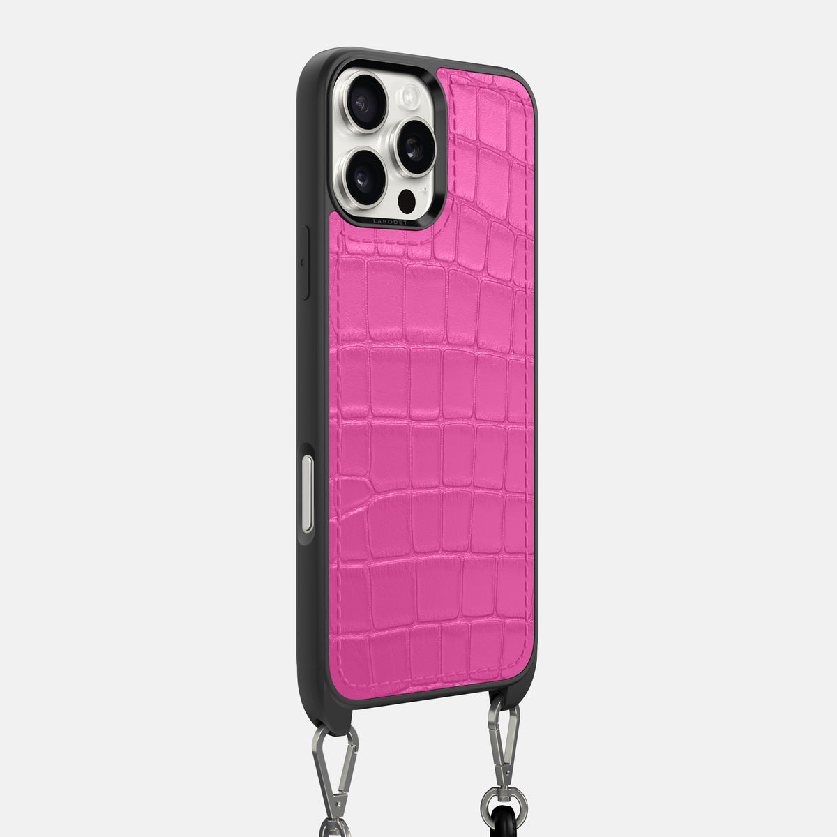 Fuchsia iPhone 16 Pro Max Crossbody Sport Alligator -2 | Fuchsia