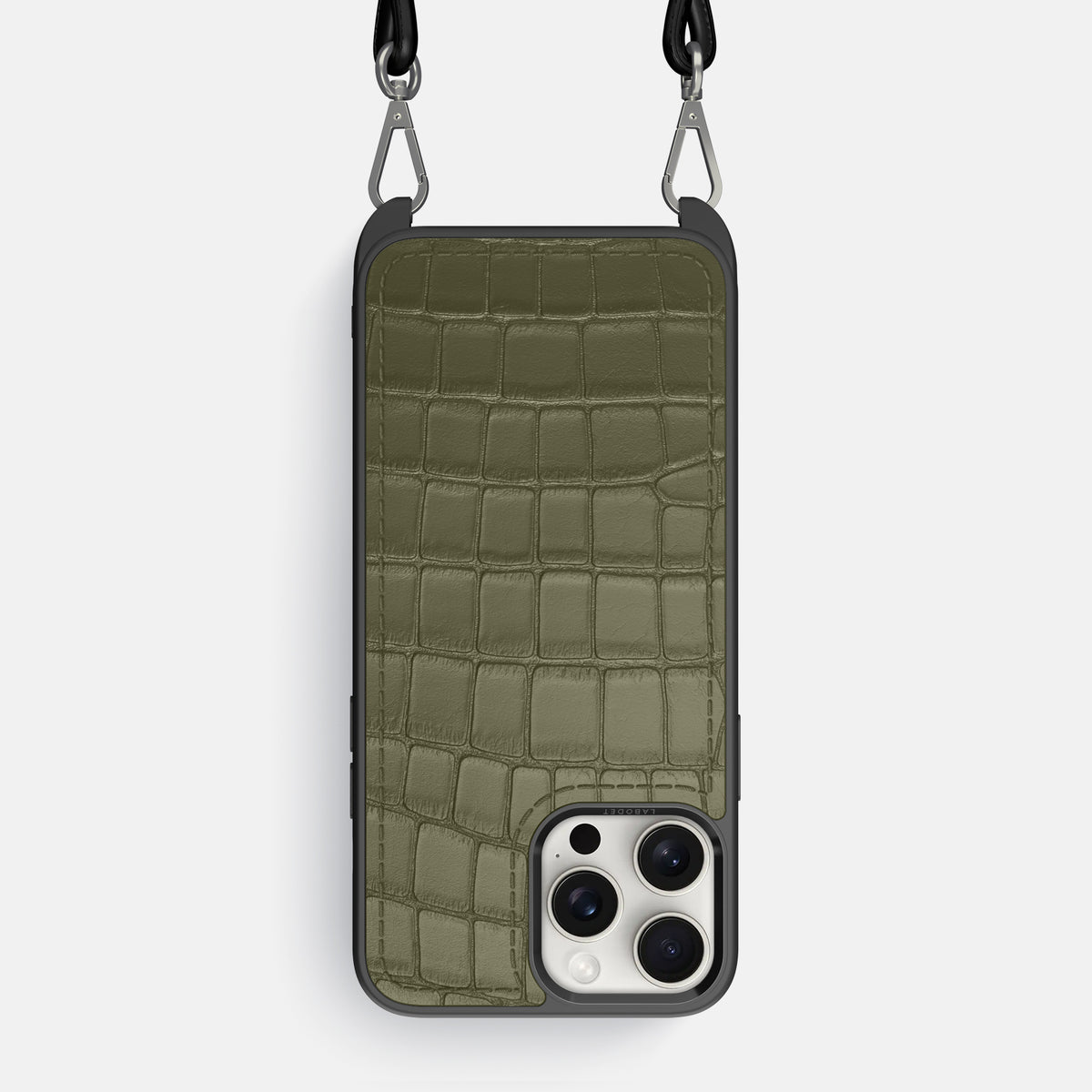 Kaki-Green iPhone 16 Pro Max Crossbody Sport Alligator -1 | Kaki-Green