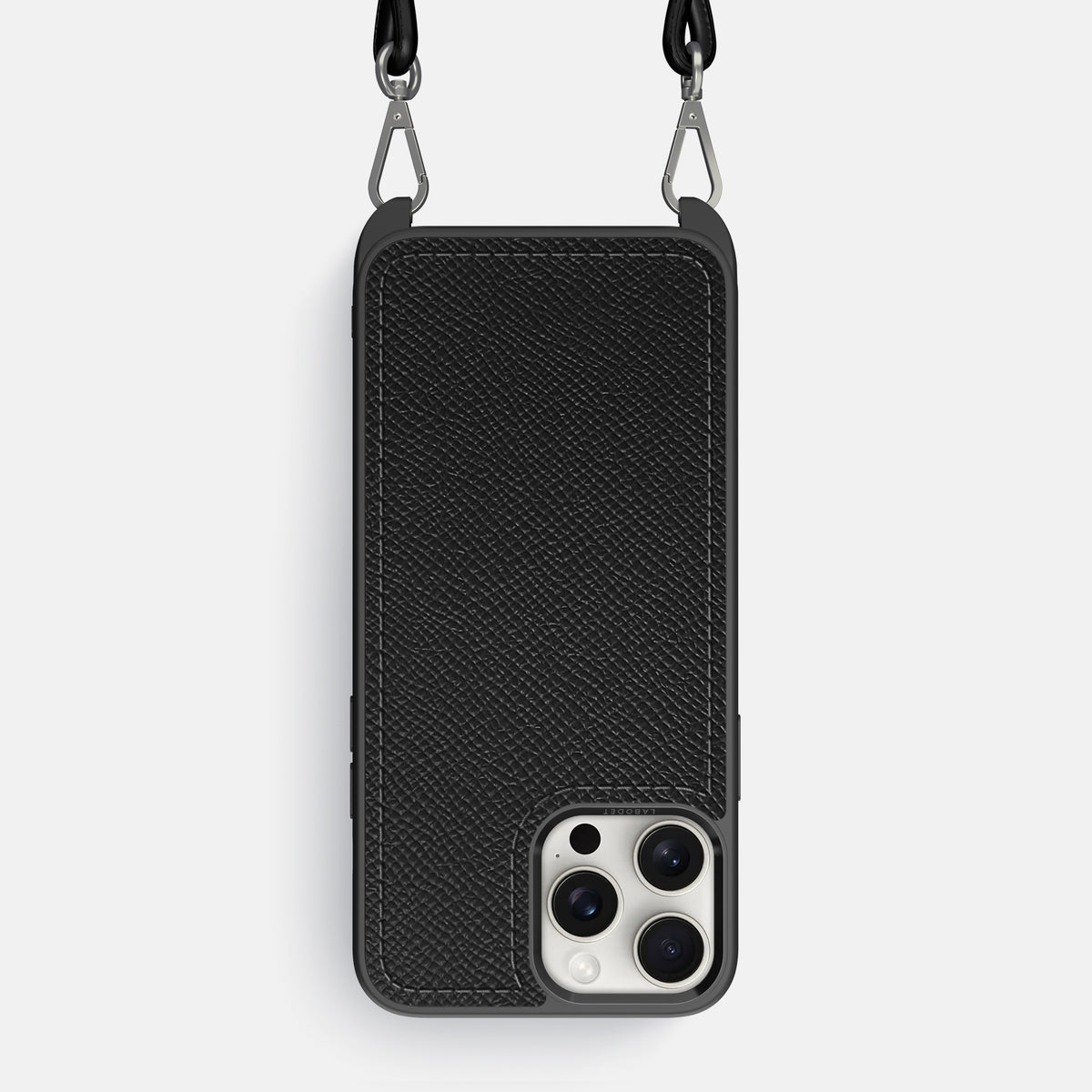 Black iPhone 16 Pro Max Crossbody Sport Case Epsom-Calf -1 | Black