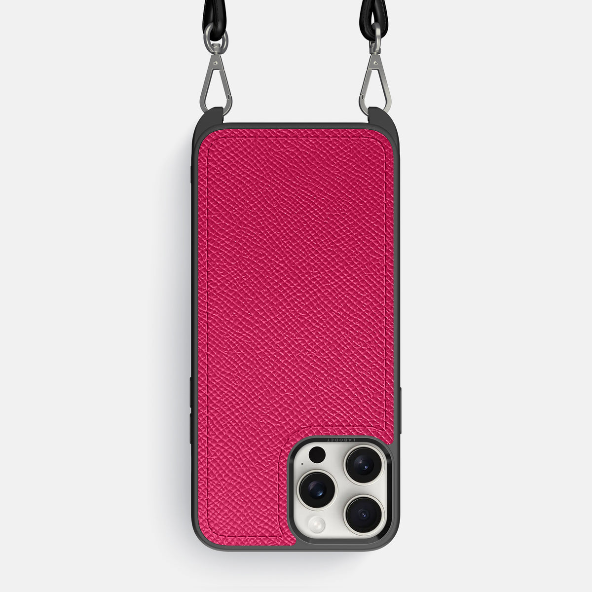 Fuchsia iPhone 16 Pro Max Crossbody Sport Case Epsom-Calf -1 | Fuchsia