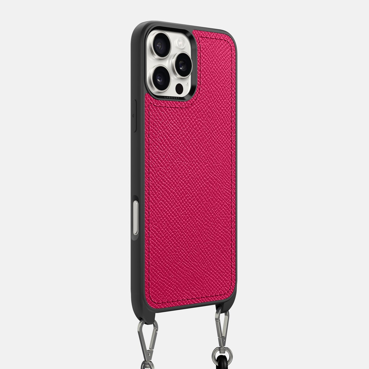 Fuchsia iPhone 16 Pro Max Crossbody Sport Case Epsom-Calf -2 | Fuchsia