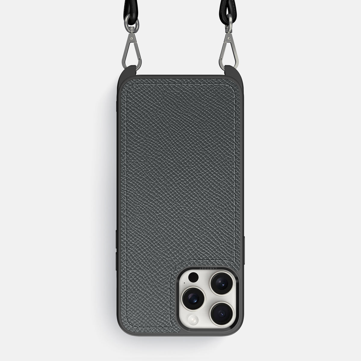 Grey iPhone 16 Pro Max Crossbody Sport Case Epsom-Calf -1 | Grey