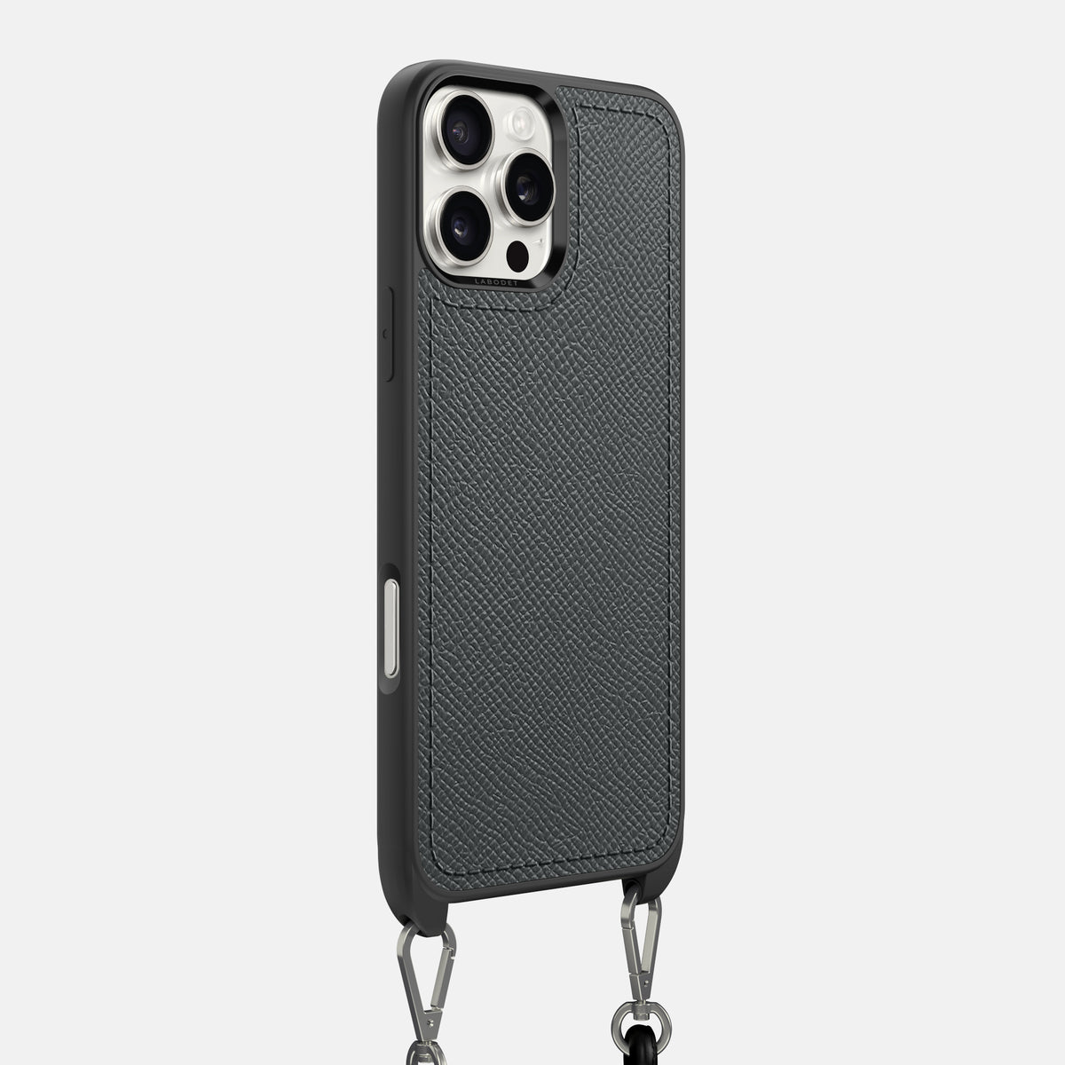 Grey iPhone 16 Pro Max Crossbody Sport Case Epsom-Calf -2 | Grey