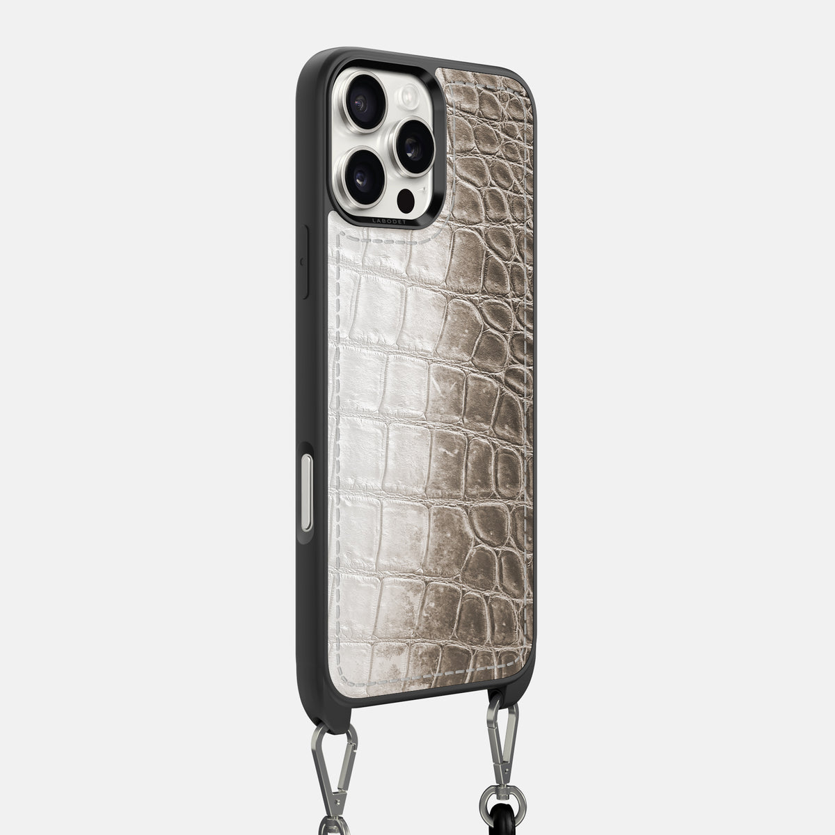 Dark iPhone 16 Pro Max Crossbody Sport Case Himalayan Crocodile -2 | Dark