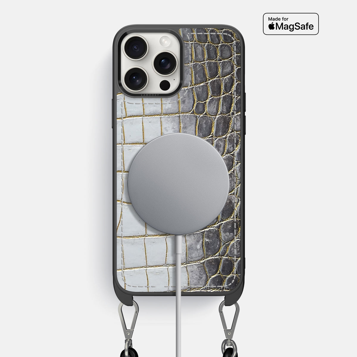 Gold iPhone 16 Pro Max Crossbody Sport Case Himalayan Crocodile -5 | Gold