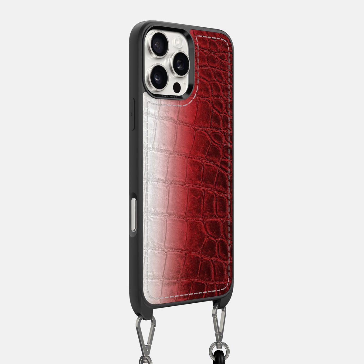 Red iPhone 16 Pro Max Crossbody Sport Case Himalayan Crocodile -2 | Red